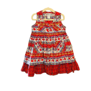 NWOT Carlisle girls 4-5 multicolor short sleeve button-down dress